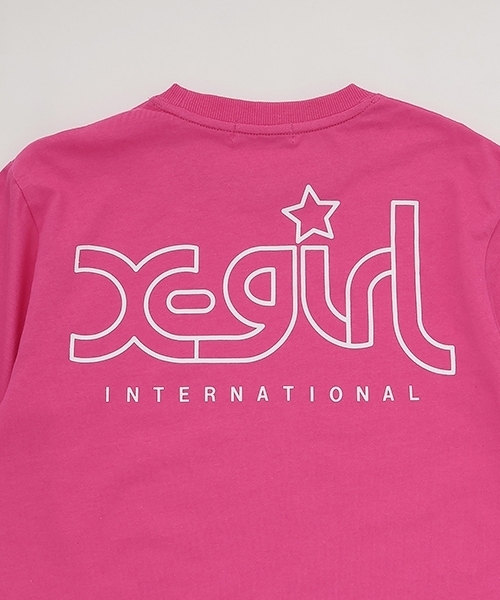 X-girl Stages(エックスガールステージス)の「ミルズロゴバックプリント長袖Tシャツ(Tシャツ/カットソー・キッズ・ホワイト/スモークピンク/ブラック・140cm/130cm/80cm/110cm/90cm/100cm/120cm)」の19枚目の写真