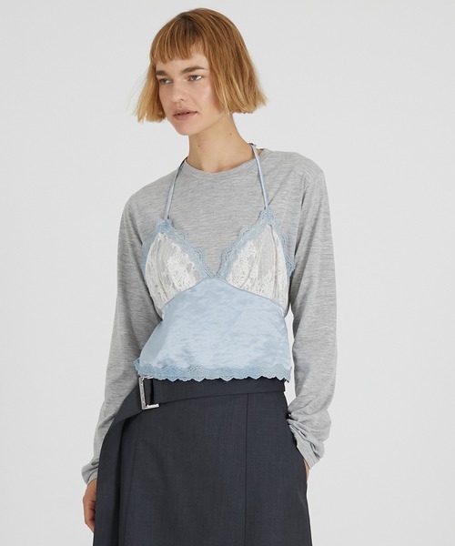 PRANK PROJECT(プランクプロジェクト)の「ランジェリーコンビトップ / Lingerie Combi Top(その他トップス・レディース・ホワイト/グレー/マルチ・FREE)」の3枚目の写真