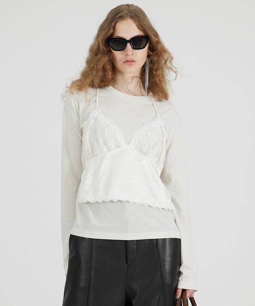 PRANK PROJECT(プランクプロジェクト)の「ランジェリーコンビトップ / Lingerie Combi Top(その他トップス・レディース・ホワイト/グレー/マルチ・FREE)」の9枚目の写真