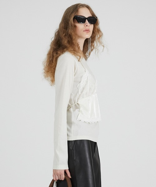 PRANK PROJECT(プランクプロジェクト)の「ランジェリーコンビトップ / Lingerie Combi Top(その他トップス・レディース・ホワイト/グレー/マルチ・FREE)」の12枚目の写真