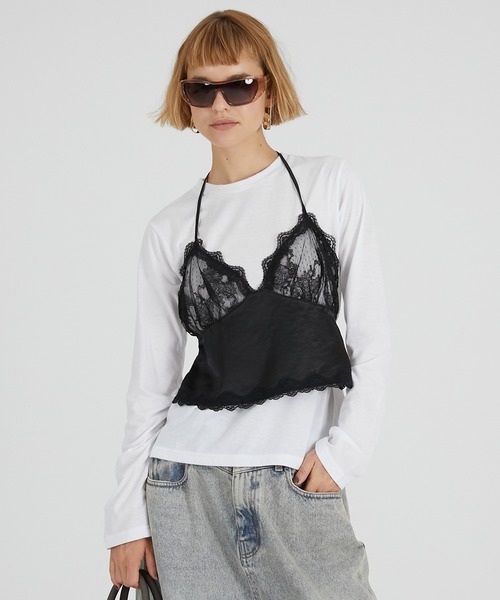 PRANK PROJECT(プランクプロジェクト)の「ランジェリーコンビトップ / Lingerie Combi Top(その他トップス・レディース・ホワイト/グレー/マルチ・FREE)」の13枚目の写真