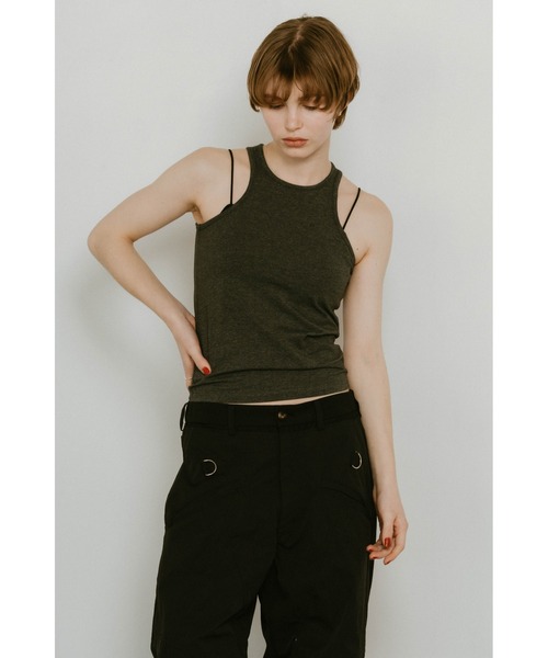 Knuth Marf（クヌースマーフ）の「Knuth Marf 2piece layered logo tank top（タンクトップ・レディース・オフホワイト/ブラック・FREE）」の10枚目の写真