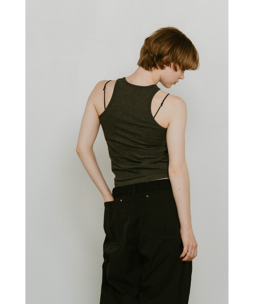 Knuth Marf（クヌースマーフ）の「Knuth Marf 2piece layered logo tank top（タンクトップ・レディース・オフホワイト/ブラック・FREE）」の11枚目の写真