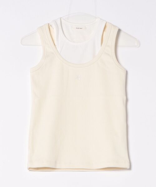 Knuth Marf（クヌースマーフ）の「Knuth Marf 2piece layered logo tank top（タンクトップ・レディース・オフホワイト/ブラック・FREE）」の21枚目の写真