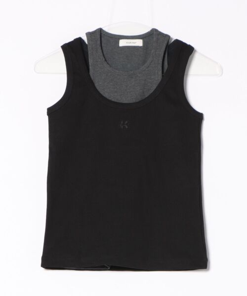 Knuth Marf（クヌースマーフ）の「Knuth Marf 2piece layered logo tank top（タンクトップ・レディース・オフホワイト/ブラック・FREE）」の22枚目の写真