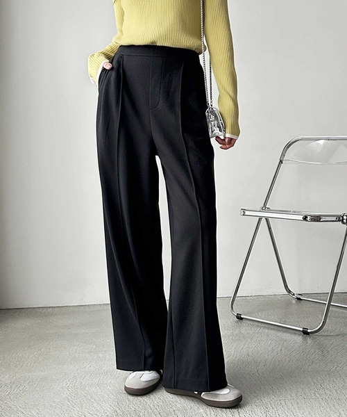 GeeRA（ジーラ）の「【S-XLサイズ展開】リラクシーな穿き心地！キレイ見えピンタックワイドパンツ（スウェットパンツ・レディース・チャコール/ブラック・SMALL/MEDIUM/LARGE/X-LARGE）」の18枚目の写真