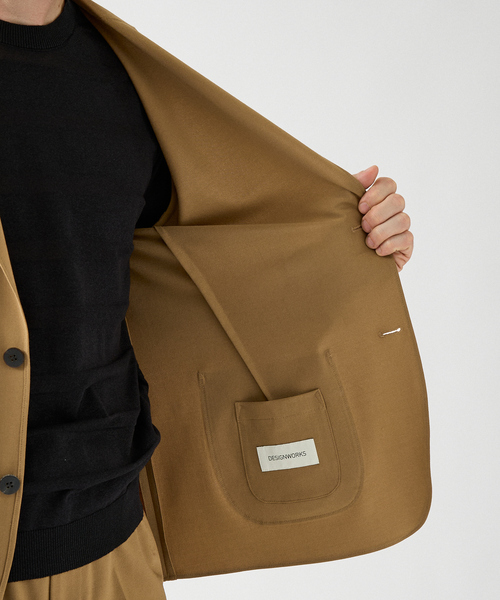 DESIGNWORKS（デザインワークス）の「【セットアップ対応】ハイパーストレッチ エリミネート ジャケット / 防シワ / ウォッシャブル（テーラードジャケット・メンズ・ネイビー/キャメル・44/46/48/50）」の11枚目の写真