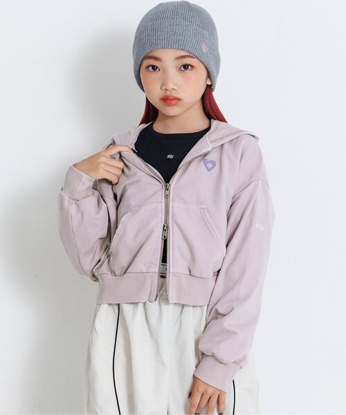 algy(アルジー)の「ダブルジップグランジパーカー(パーカー・キッズ・グレー/チャコール/ピンク・MEDIUM/SMALL/X-SMALL/XX-SMALL)」の3枚目の写真