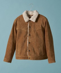 Levi's([oCX)Levi's/[oCX LEVI'S(R) LEATHER COLLECTION WESTERN SUEDE SHERPA TRUCKER JACKET(fjWPbg)