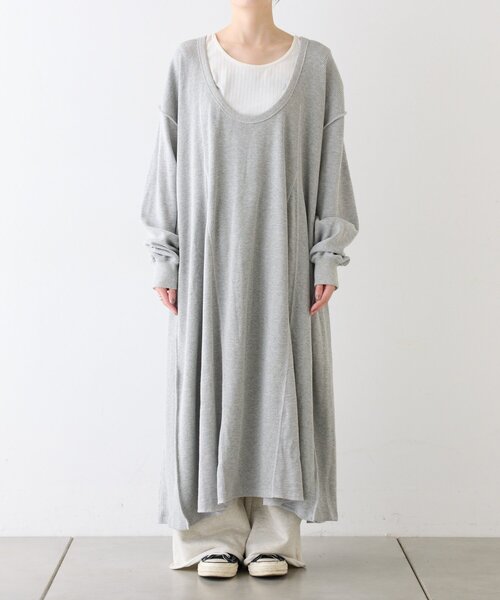 etsinta(エシンタ)の「etsintaリメイクワッフルワンピース(ワンピース・レディース・ブラック/グレー・ONE SIZE)」の9枚目の写真