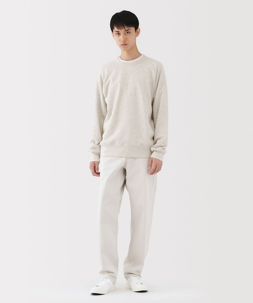 MUJI Labo（ムジラボ）の「〔MUJI Labo〕紳士　昔ながらの製法で編み立てたスウェットプルオーバー（スウェット・メンズ・オートミール/ブラック・XL/L/M）」の2枚目の写真