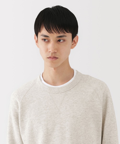 MUJI Labo（ムジラボ）の「〔MUJI Labo〕紳士　昔ながらの製法で編み立てたスウェットプルオーバー（スウェット・メンズ・オートミール/ブラック・XL/L/M）」の8枚目の写真