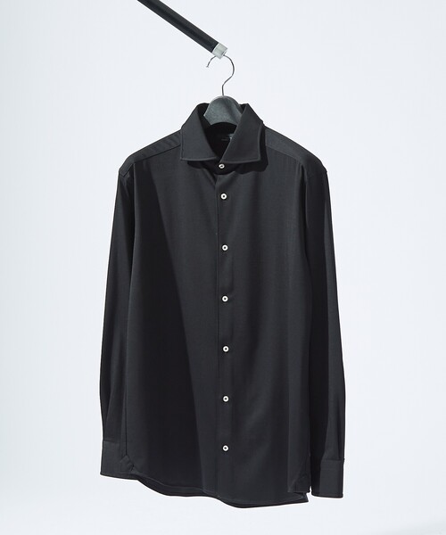 ABAHOUSE(アバハウス)の「【接触冷感】アイスピケ ストレッチ 長袖シャツ / FLEX SHIRTS(ビジネスシャツ・メンズ・サックスブルー/ホワイト/ネイビー/ブラック/ライトブルー/ダークネイビー・46/50/48/44)」の20枚目の写真