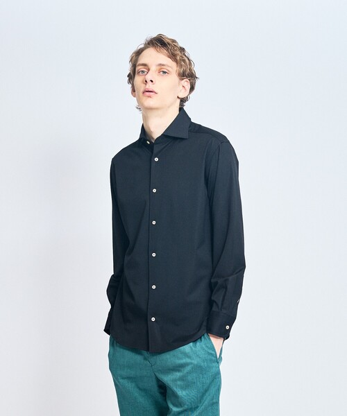 ABAHOUSE(アバハウス)の「【接触冷感】アイスピケ ストレッチ 長袖シャツ / FLEX SHIRTS(ビジネスシャツ・メンズ・サックスブルー/ホワイト/ネイビー/ブラック/ライトブルー/ダークネイビー・46/50/48/44)」の21枚目の写真