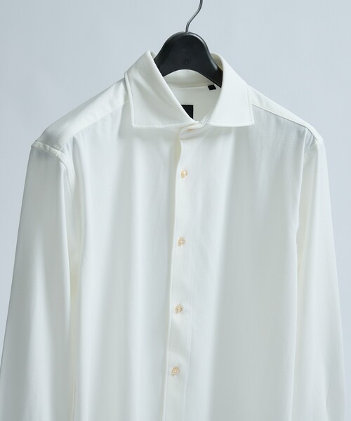 ABAHOUSE(アバハウス)の「【接触冷感】アイスピケ ストレッチ 長袖シャツ / FLEX SHIRTS(ビジネスシャツ・メンズ・サックスブルー/ホワイト/ネイビー/ブラック/ライトブルー/ダークネイビー・46/50/48/44)」の19枚目の写真