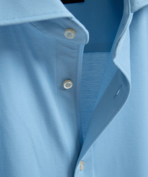 ABAHOUSE(アバハウス)の「【接触冷感】アイスピケ ストレッチ 長袖シャツ / FLEX SHIRTS(ビジネスシャツ・メンズ・サックスブルー/ホワイト/ネイビー/ブラック/ライトブルー/ダークネイビー・46/50/48/44)」の11枚目の写真