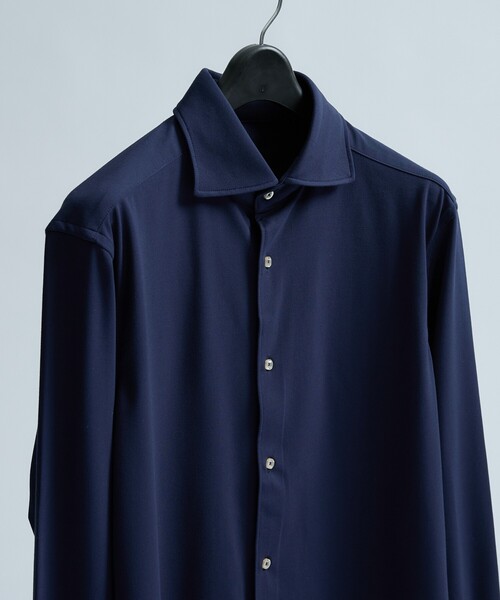 ABAHOUSE(アバハウス)の「【接触冷感】アイスピケ ストレッチ 長袖シャツ / FLEX SHIRTS(ビジネスシャツ・メンズ・サックスブルー/ホワイト/ネイビー/ブラック/ライトブルー/ダークネイビー・46/50/48/44)」の13枚目の写真
