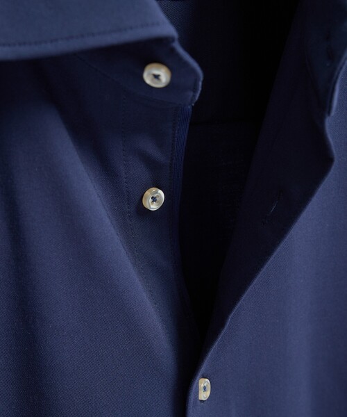 ABAHOUSE(アバハウス)の「【接触冷感】アイスピケ ストレッチ 長袖シャツ / FLEX SHIRTS(ビジネスシャツ・メンズ・サックスブルー/ホワイト/ネイビー/ブラック/ライトブルー/ダークネイビー・46/50/48/44)」の7枚目の写真