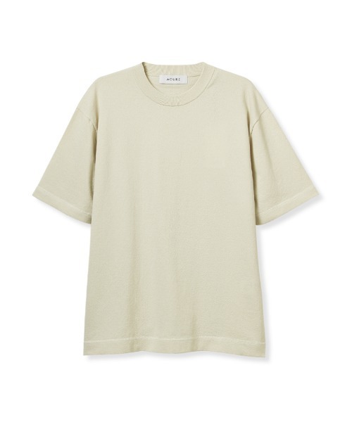 AOURE(アウール)の「パイルニットショートスリーブ(ニット/セーター・メンズ・ブラック/オフホワイト/ミント・MEDIUM/LARGE/SMALL)」の1枚目の写真
