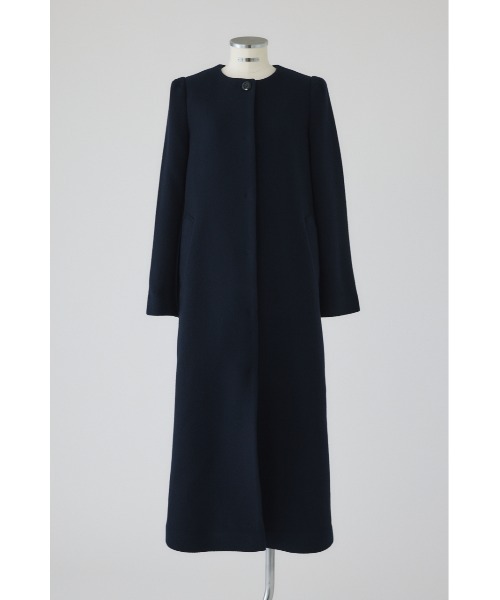 Collarless mode long CT カラーレスモードロングコート（ノーカラー