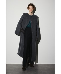 【希少】リムアークRIM.ARK ミックスヤーン　ロングコート　３８ Mix yarn rib knit(506306136) | リムアーク(RIM.ARK) - d fashion