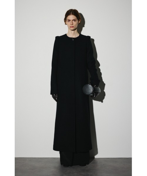 Collarless mode long CT カラーレスモードロングコート（ノーカラー