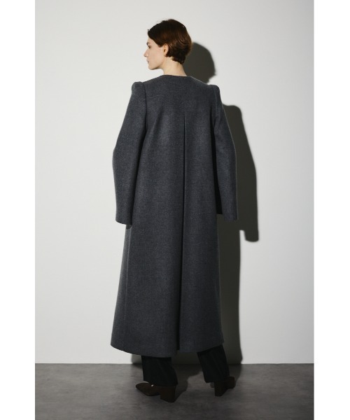 Collarless mode long CT カラーレスモードロングコート（ノーカラー