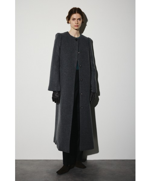 RIM.ARK（リムアーク）の「Collarless mode long CT カラーレスモードロングコート（ノーカラーコート・レディース・ブラック/チャコールグレー/ネイビー・36/38）」の4枚目の写真