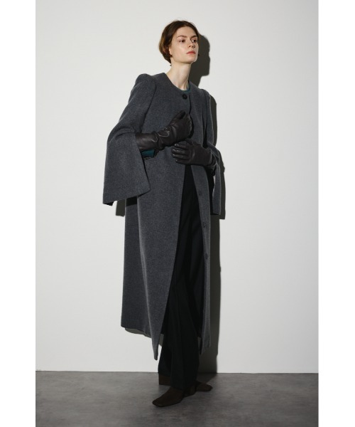 RIM.ARK（リムアーク）の「Collarless mode long CT カラーレスモードロングコート（ノーカラーコート・レディース・ブラック/チャコールグレー/ネイビー・36/38）」の9枚目の写真