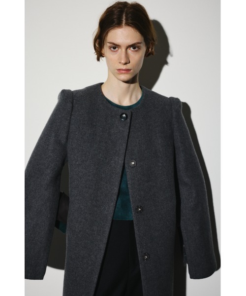 RIM.ARK（リムアーク）の「Collarless mode long CT カラーレスモードロングコート（ノーカラーコート・レディース・ブラック/チャコールグレー/ネイビー・36/38）」の12枚目の写真