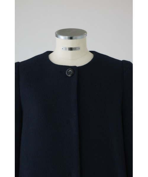 Collarless mode long CT カラーレスモードロングコート（ノーカラー