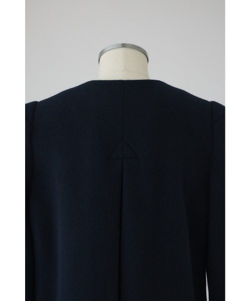 Collarless mode long CT カラーレスモードロングコート（ノーカラー