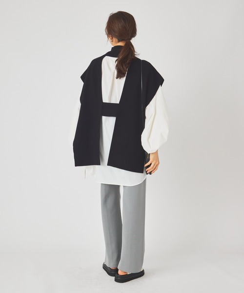 ever closet（エバークローゼット）の「ニットジレ（ベスト・レディース・グレー/ブラック・F）」の3枚目の写真