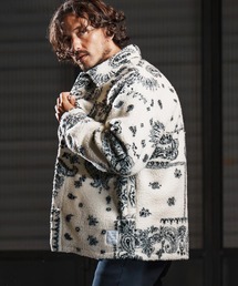 mj10963-paisley pattern boa fleece CPO jacket ボアフリースジャケット(WR25W-19)