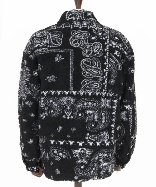 wjk reluxe(ダブルジェーケーリラックス)の「mj10963-paisley pattern boa fleece CPO jacket ボアフリースジャケット(WR25W-19)(その他アウター・メンズ・グレー/ホワイト/ブラック・L/M/S)」の11枚目の写真