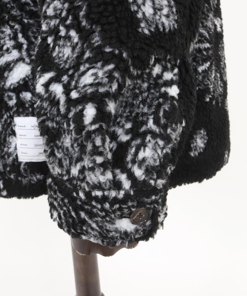 wjk reluxe(ダブルジェーケーリラックス)の「mj10963-paisley pattern boa fleece CPO jacket ボアフリースジャケット(WR25W-19)(その他アウター・メンズ・グレー/ホワイト/ブラック・L/M/S)」の14枚目の写真