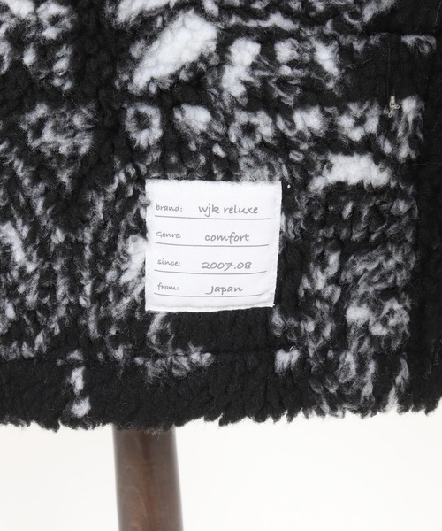 wjk reluxe(ダブルジェーケーリラックス)の「mj10963-paisley pattern boa fleece CPO jacket ボアフリースジャケット(WR25W-19)(その他アウター・メンズ・グレー/ホワイト/ブラック・L/M/S)」の16枚目の写真