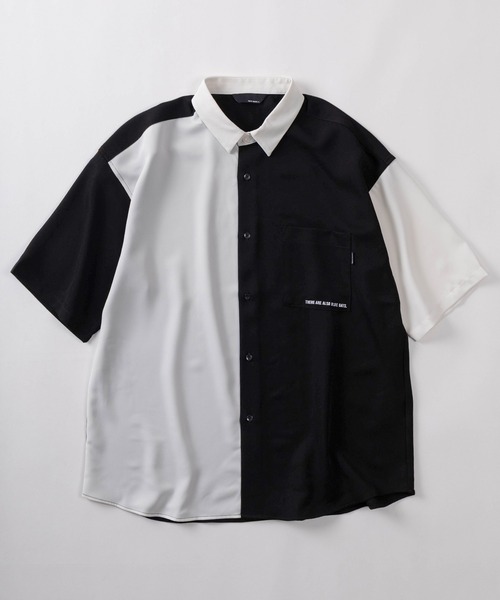 SlashDate(スラッシュデイト)の「【70】 接触冷感 ナチュラルストレッチ ルーズサイズ バックプリントシャツ(シャツ/ブラウス・メンズ・ホワイト系その他3/ベージュ系その他/ブラック/ホワイト系その他/ホワイト/ブルー系その他/ミント/ベージュ/ホワイト系その他2・M/L)」の18枚目の写真