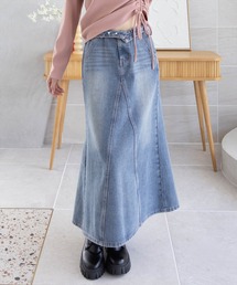 CLEAR BASIC | 【低身長用サイズ有】デニムフレアロングスカート [着回し力抜群 大人 カジュアル]≪SS新作≫(デニムスカート)