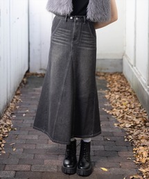 CLEAR BASIC | 【低身長用サイズ有】デニムフレアロングスカート [着回し力抜群 大人 カジュアル]≪SS新作≫(デニムスカート)