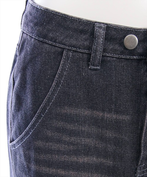 CLEAR BASIC（クリアベーシック）の「【低身長用サイズ有】デニムフレアロングスカート [着回し力抜群 大人 カジュアル]≪SS新作≫（デニムスカート・レディース・ブラック/ブルー・PS/S/M）」の12枚目の写真