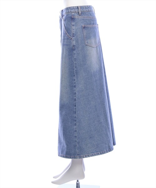 CLEAR BASIC（クリアベーシック）の「【低身長用サイズ有】デニムフレアロングスカート [着回し力抜群 大人 カジュアル]≪SS新作≫（デニムスカート・レディース・ブラック/ブルー・PS/S/M）」の15枚目の写真