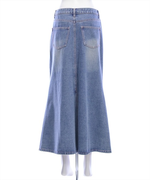 CLEAR BASIC（クリアベーシック）の「【低身長用サイズ有】デニムフレアロングスカート [着回し力抜群 大人 カジュアル]≪SS新作≫（デニムスカート・レディース・ブラック/ブルー・PS/S/M）」の17枚目の写真