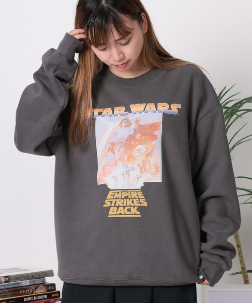 STAR WARS(スターウォーズ)の「【71】【STAR WARS/スターウォーズ】グラフィック プリント 裏起毛 スウェット(スウェット・レディース・ダークグレー/ブルー/チャコールグレー/アイボリー・L/M/XL)」の17枚目の写真