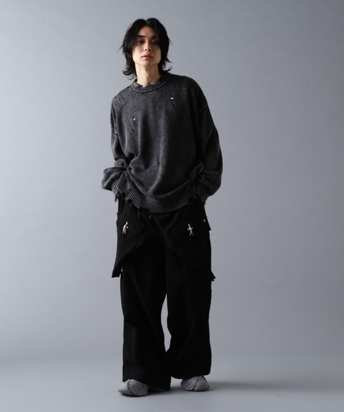 DANKE SCHON（ダンケシェーン）の「DankeSchon/ダンケシェーン/MILS KNIT CREWNECK（ニット/セーター・メンズ・ベージュ/ブラック・M/L）」の6枚目の写真