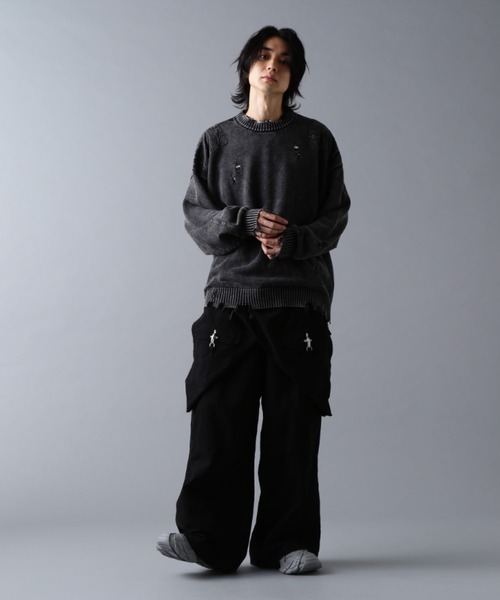 DANKE SCHON（ダンケシェーン）の「DankeSchon/ダンケシェーン/MILS KNIT CREWNECK（ニット/セーター・メンズ・ベージュ/ブラック・M/L）」の7枚目の写真