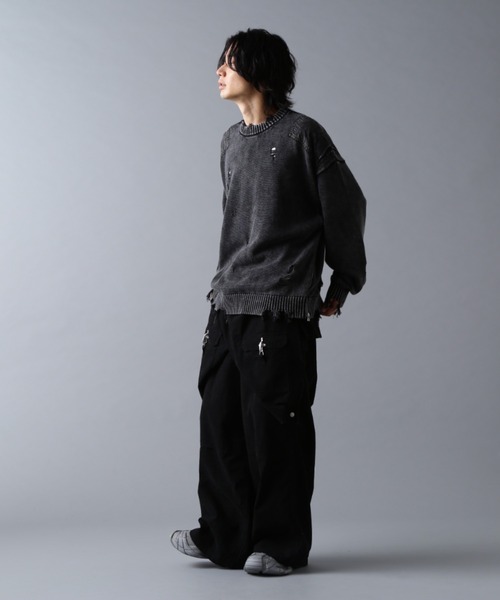 DANKE SCHON（ダンケシェーン）の「DankeSchon/ダンケシェーン/MILS KNIT CREWNECK（ニット/セーター・メンズ・ベージュ/ブラック・M/L）」の8枚目の写真