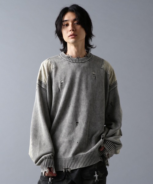 DANKE SCHON（ダンケシェーン）の「DankeSchon/ダンケシェーン/MILS KNIT CREWNECK（ニット/セーター・メンズ・ベージュ/ブラック・M/L）」の11枚目の写真