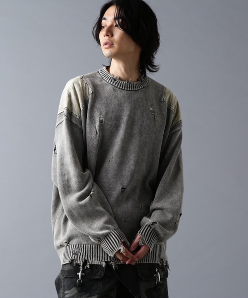 DANKE SCHON（ダンケシェーン）の「DankeSchon/ダンケシェーン/MILS KNIT CREWNECK（ニット/セーター・メンズ・ベージュ/ブラック・M/L）」の14枚目の写真