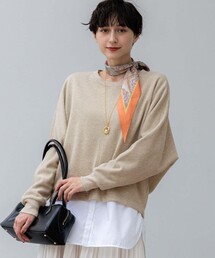 【23区2025AW】クリアトリコットジャージー フリル カットソー Oggi9月号掲載/洗える】クリアトリコットジャージー フリル